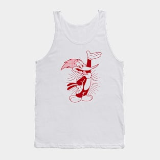 WOODY WOODPECKER -red  line Tank Top